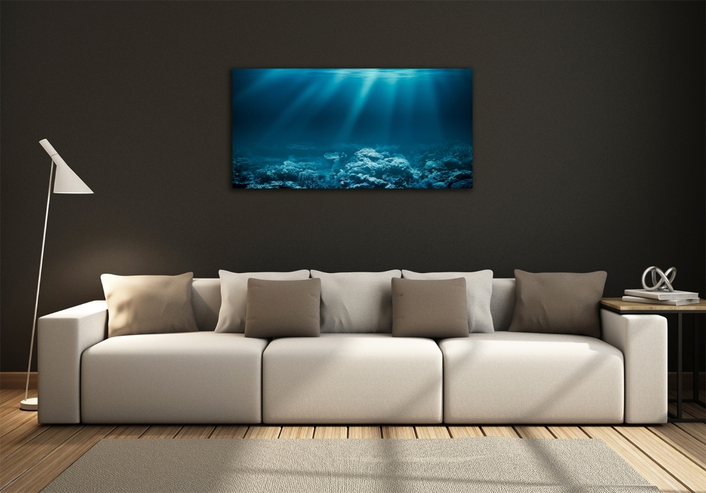 Glass picture wall art Underwater world