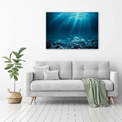 Glass picture wall art Underwater world