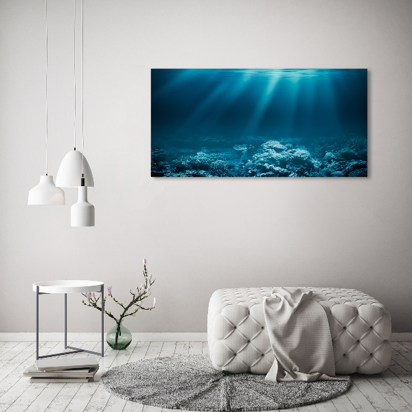 Glass picture wall art Underwater world