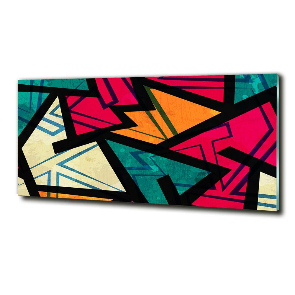 Glass art print Geometric background