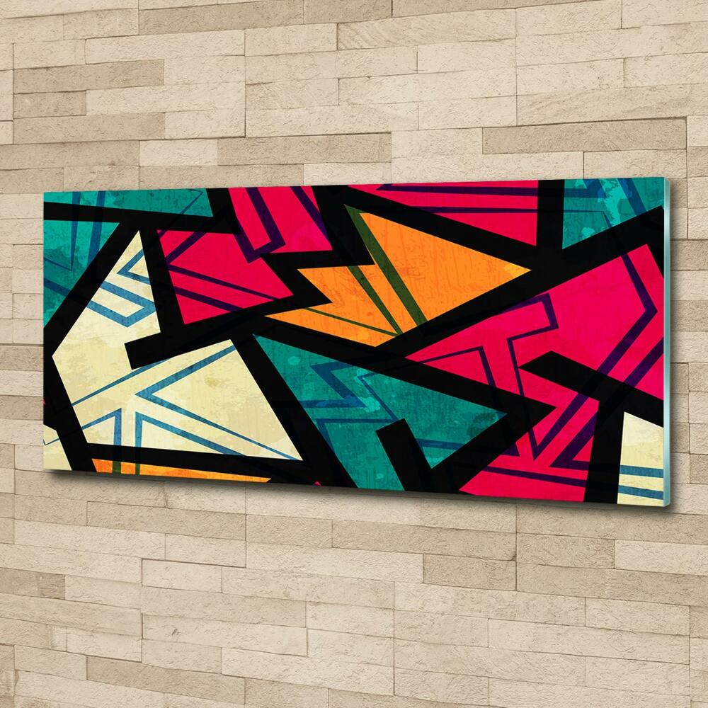 Glass art print Geometric background