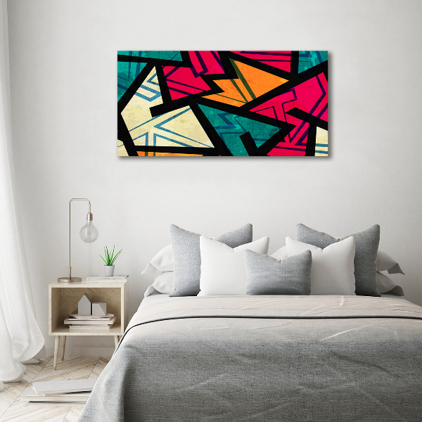 Glass art print Geometric background