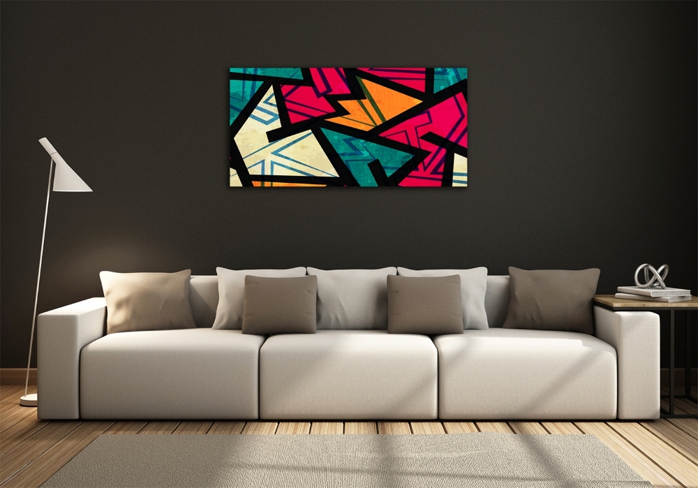 Glass art print Geometric background