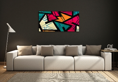 Glass art print Geometric background