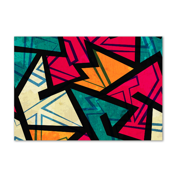 Glass art print Geometric background