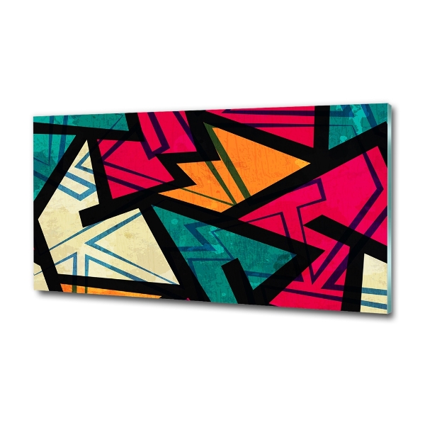 Glass art print Geometric background