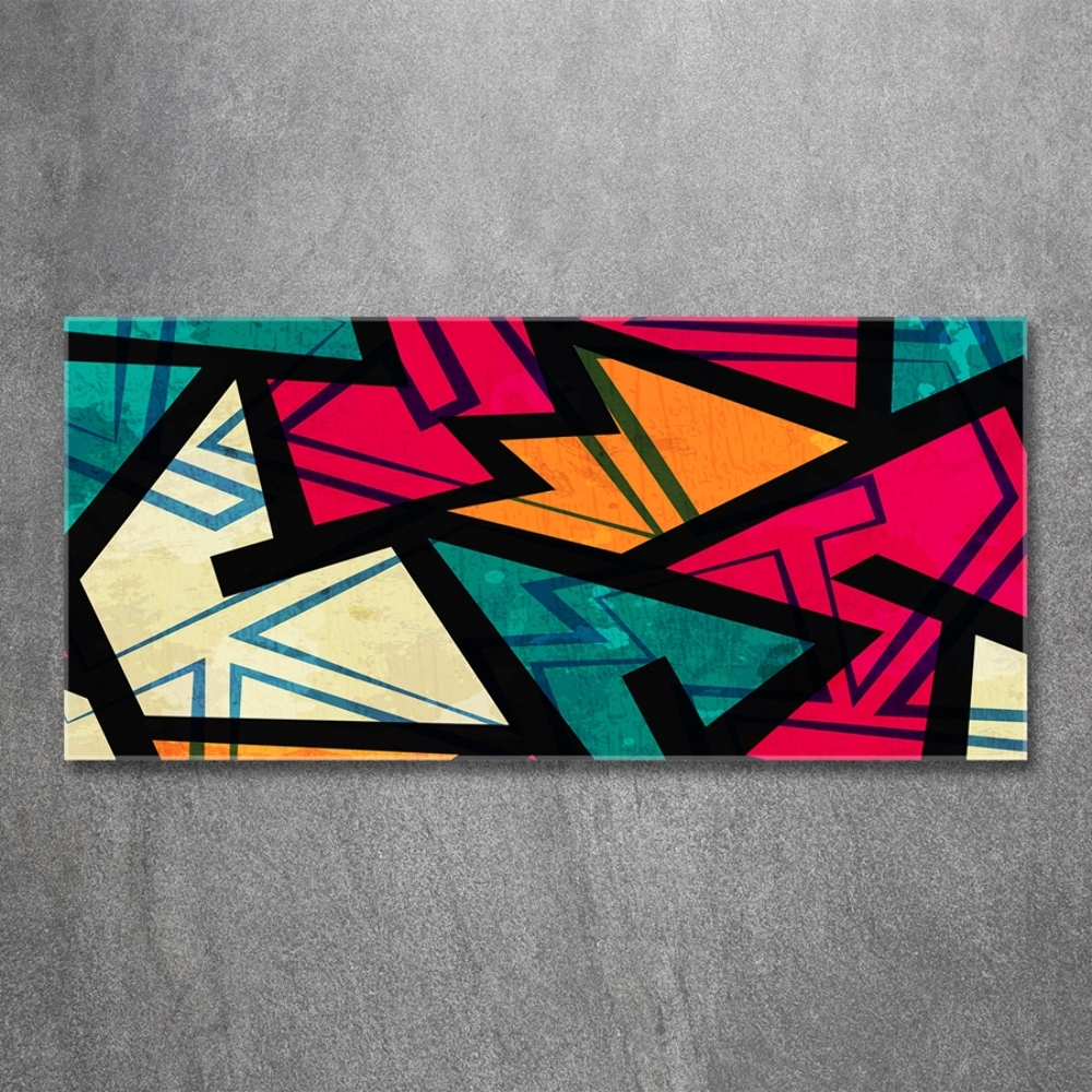 Glass art print Geometric background