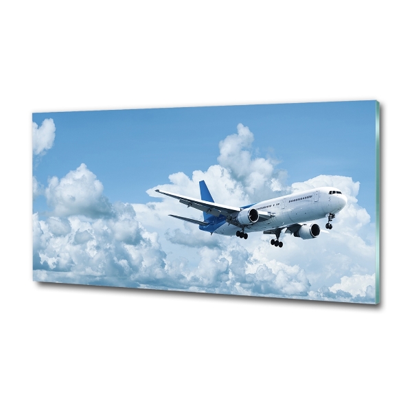 Wall art on glass Plane in the sky