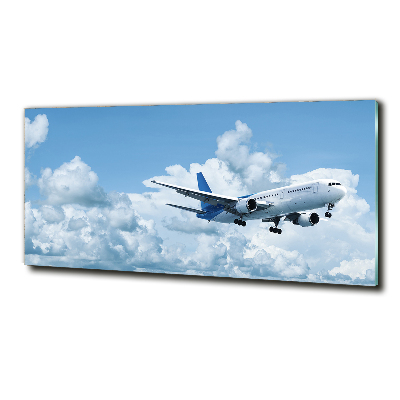 Wall art on glass Plane in the sky