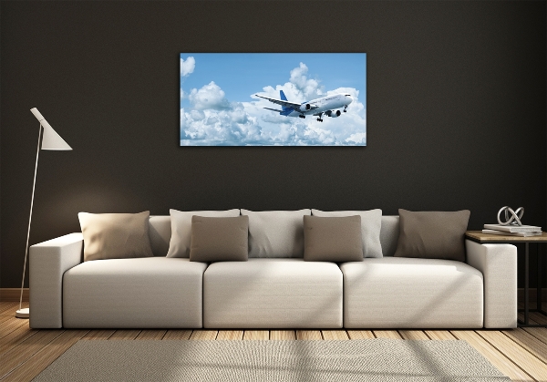 Wall art on glass Plane in the sky