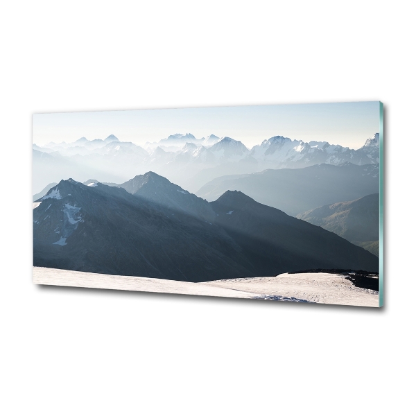 Photo printed on glass Mountain peaks