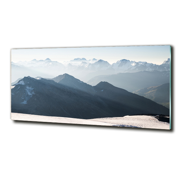 Photo printed on glass Mountain peaks