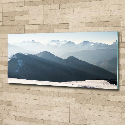 Photo printed on glass Mountain peaks