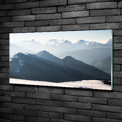 Photo printed on glass Mountain peaks