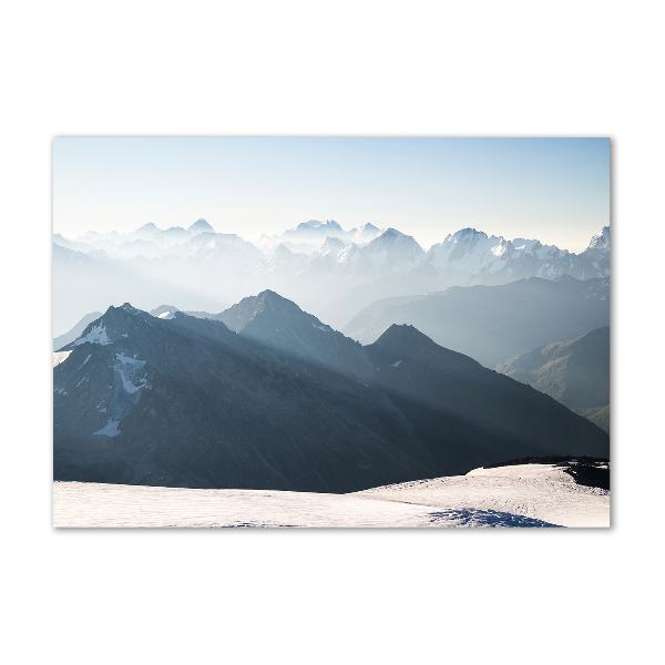 Photo printed on glass Mountain peaks