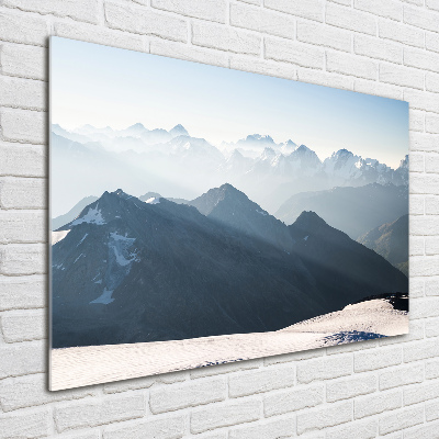 Photo printed on glass Mountain peaks