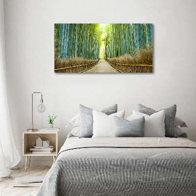 Glass picture wall art Bamboo forest