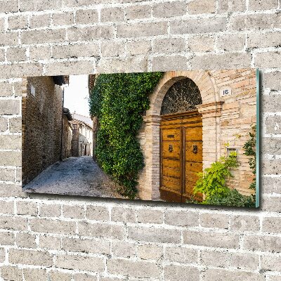 Wall art on glass Charming street