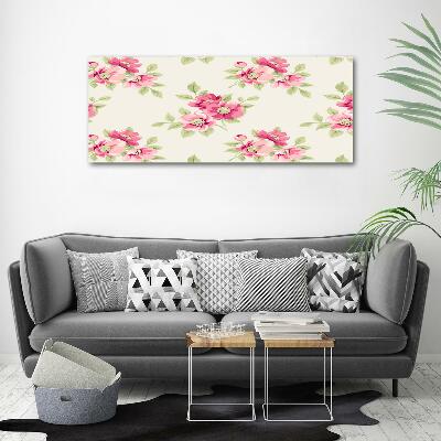 Wall art on glass Floral pattern