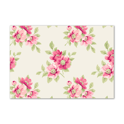 Wall art on glass Floral pattern