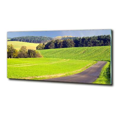 Glass picture wall art Dirt road