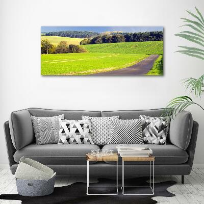 Glass picture wall art Dirt road