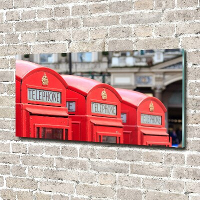 Wall art on glass Telephone booth