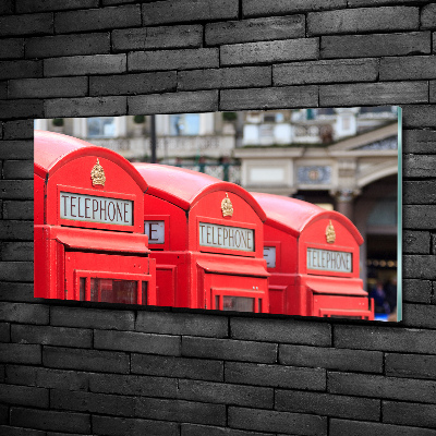 Wall art on glass Telephone booth