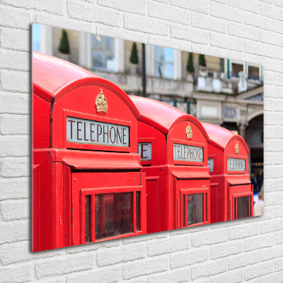 Wall art on glass Telephone booth