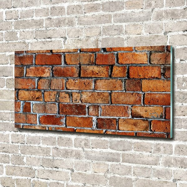 Wall art on glass Brick wall