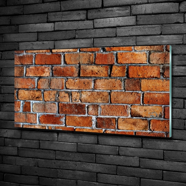 Wall art on glass Brick wall