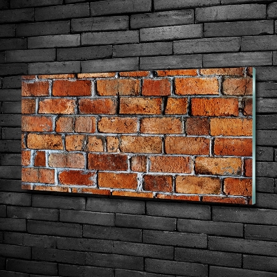 Wall art on glass Brick wall