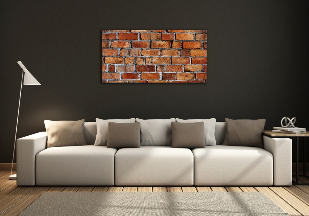 Wall art on glass Brick wall