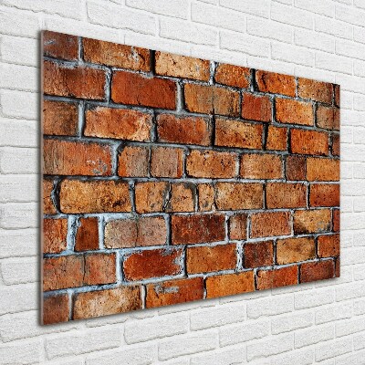 Wall art on glass Brick wall