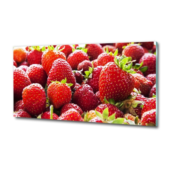 Wall art on glass Strawberries