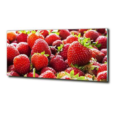 Wall art on glass Strawberries