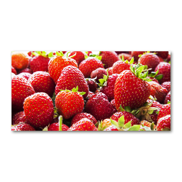 Wall art on glass Strawberries