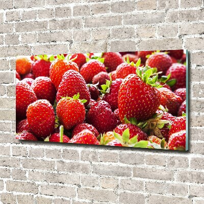 Wall art on glass Strawberries