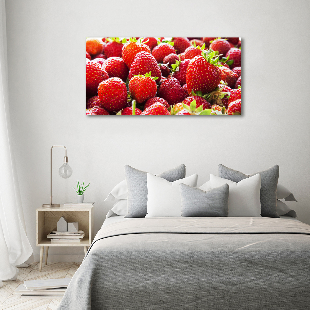 Wall art on glass Strawberries