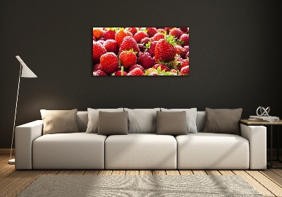 Wall art on glass Strawberries