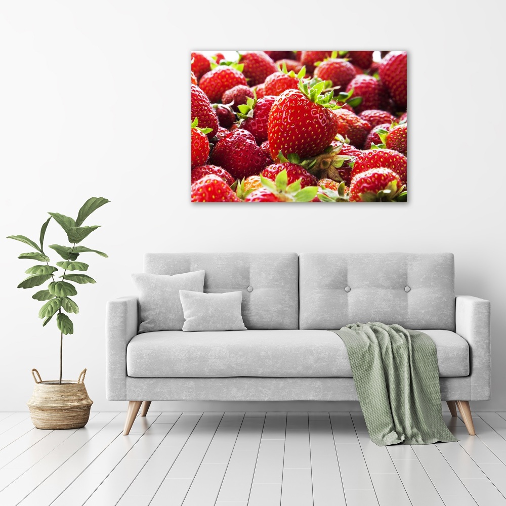 Wall art on glass Strawberries