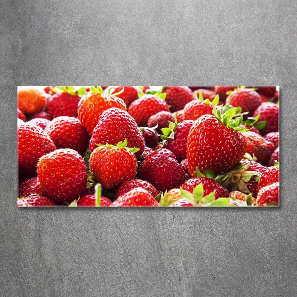 Wall art on glass Strawberries