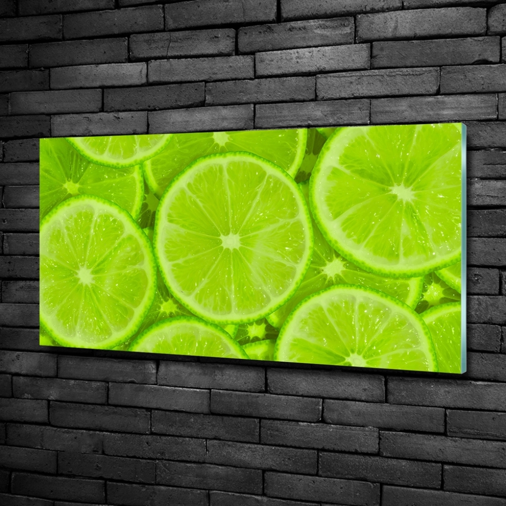 Glass art print Lime