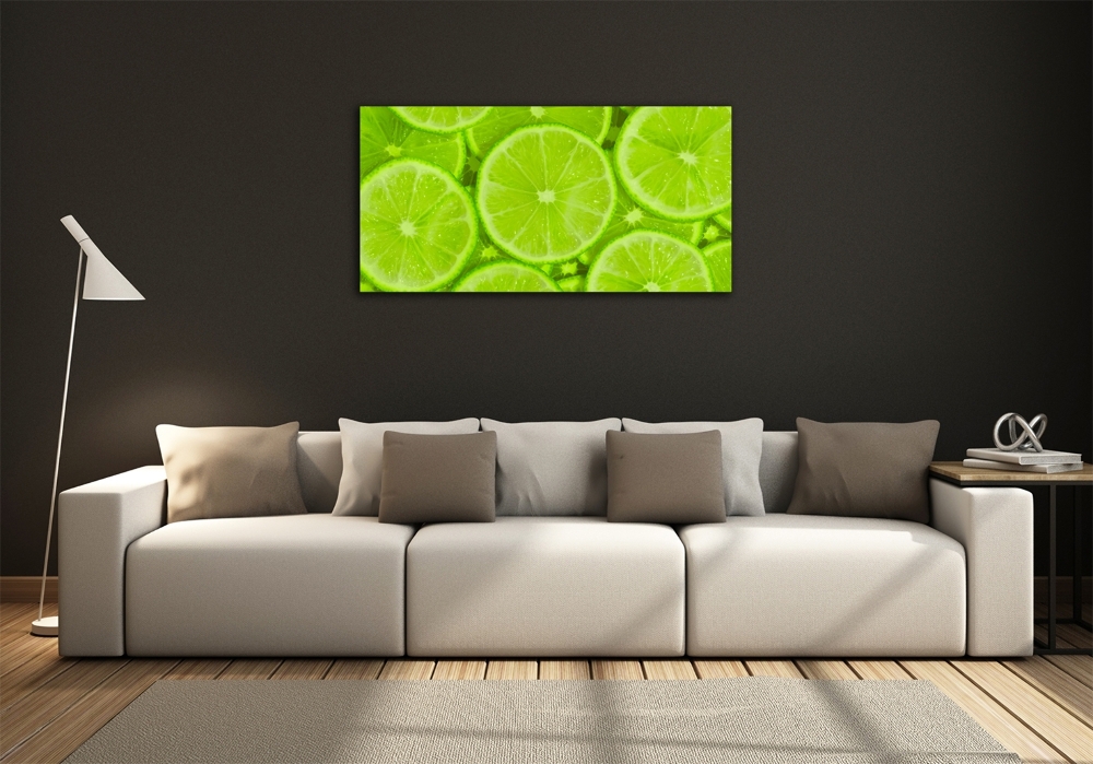 Glass art print Lime