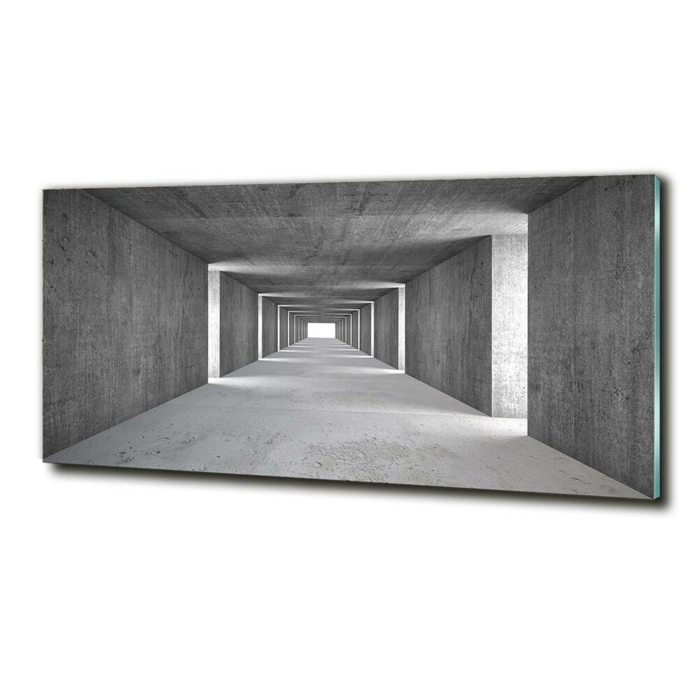 Photo printed on glass Concrete tunnel