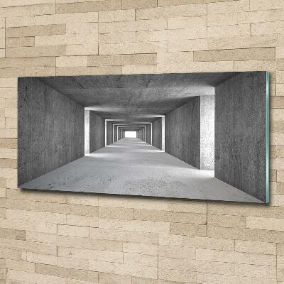 Photo printed on glass Concrete tunnel