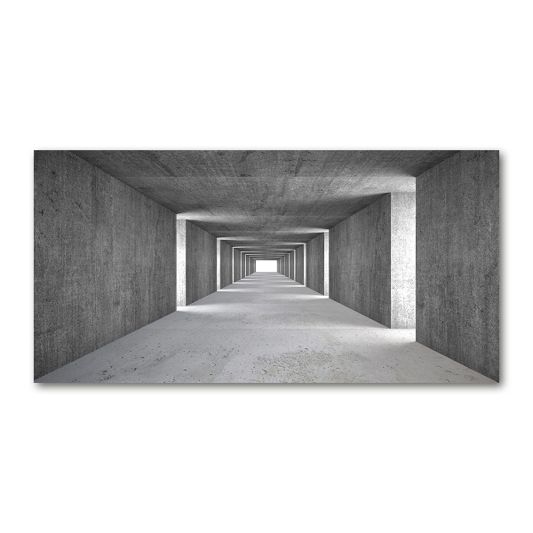 Photo printed on glass Concrete tunnel