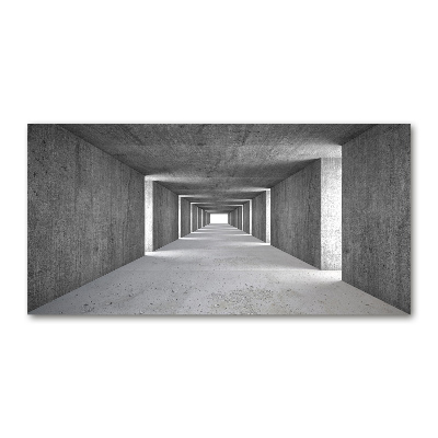 Photo printed on glass Concrete tunnel