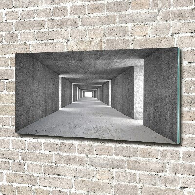 Photo printed on glass Concrete tunnel