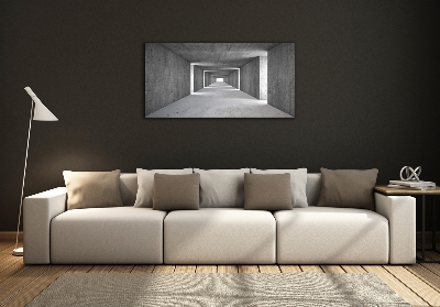 Photo printed on glass Concrete tunnel